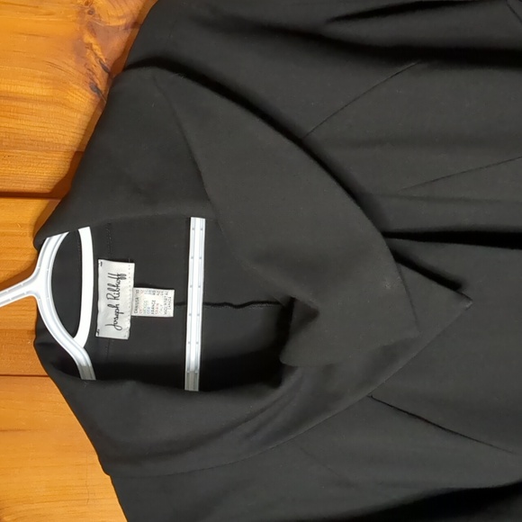 JOSEPH RIBKOFF* cocoon faux cowl asymmetric 3/4 sleeve button front jacket sz 10 - Picture 8 of 16